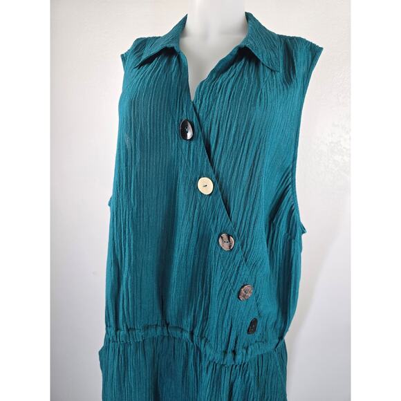 Soft Surroundings Rio Jumpsuit Sleevless Spruce Green Women's 3X NWT MSRP $110 - Picture 5 of 9